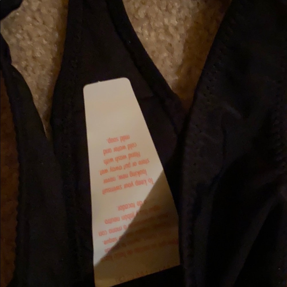 BLACK COLOR MIX TRIANGLE TOP and THONG Bottom NWT - Picture 8 of 14